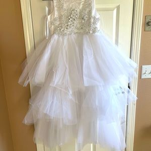 First communion dress with tiara